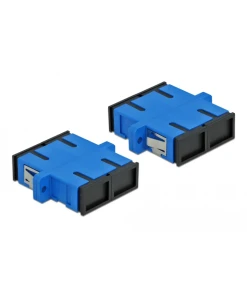 מתאם אופטי לפאנל SC Duplex סינגל מוד נ/נ סט 4 יח' DELOCK | 85991