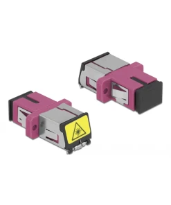 מתאם אופטי לפאנל SC Simplex OM4 מולטי מוד עם מכסה להגנה בלייזר נ/נ DELOCK | 86891