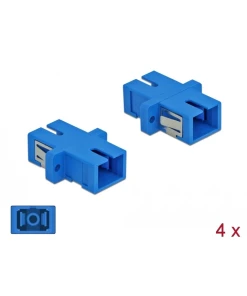 מתאם אופטי לפאנל SC Simplex סינגל מוד נ/נ סט 4 יח' DELOCK | 85990