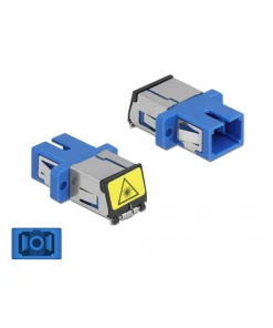 מתאם אופטי לפאנל SC Simplex סינגל מוד עם מכסה להגנה בלייזר נ/נ DELOCK | 86887