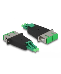 מתאם אופטי לפאנל לסיבים היברידיים LC Duplex זכר לשקע SC Duplex ז/נ DELOCK | 87948
