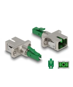 מתאם אופטי לפאנל לסיבים היברידיים LC Simplex זכר לשקע SC Simplex ז/נ DELOCK 87943