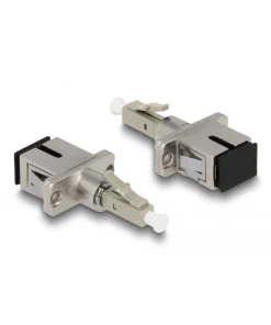 מתאם אופטי לפאנל לסיבים היברידיים LC Simplex זכר לשקע SC Simplex ז/נ DELOCK | 87944