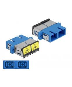 מתאם אופטי לפנל SC Duplex סינגל מוד עם מכסה להגנה בלייזר נ/נ DELOCK | 86892