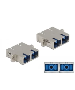 מתאם אופטי מתכתי לפאנל SC Duplex סינגל מוד נ/נ DELOCK | 86873