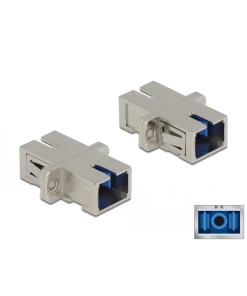 מתאם אופטי מתכתי לפאנל SC Simplex סינגל מוד נ/נ DELOCK | 86872