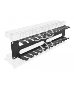 פאנל ''2U / 19 לניהול כבלים בארון תקשורת DELOCK | 66553