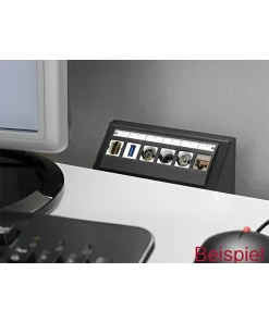 פאנל מולטימדיה שולחני לשקעים 6 פורט DELOCK | 86218