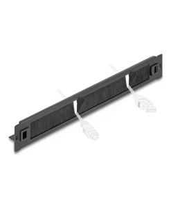 פאנל שערות עם משטח 1U / 19'' Tool free לארון תקשורת DELOCK | 66552