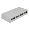 פאץ' פאנל 12 פורט ללא שקעים DIN rail mounting בצבע אפור DELOCK | 43414