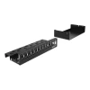 פאץ' פאנל 12 פורט ללא שקעים DIN rail mounting בצבע שחור DELOCK | 43415