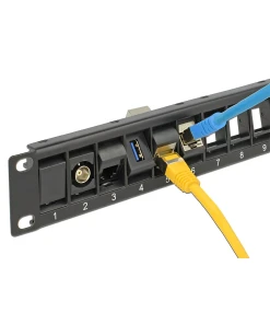 פאץ' פאנל ''19 / 1U לארון תקשורת 24 פורט rotatable להרכבה DELOCK | 43340