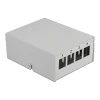 פאץ' פאנל 4 פורט ללא שקעים DIN rail mounting בצבע אפור DELOCK | 43407