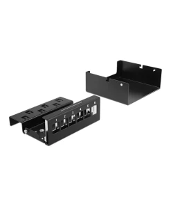 פאץ' פאנל 6 פורט ללא שקעים DIN rail mounting בצבע אפור DELOCK | 43410