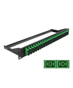 פאץ' פאנל אופטי ''19 לארון תקשורת עם 24 שקעים SC Duplex OS2 להרכבה DELOCK | 43393
