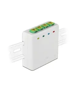 קופסא FTTH DIN Rail לחיבור 4 סיבים אופטיים SC Simplex להרכבה DELOCK | 85921