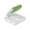 קופסא FTTH DIN Rail לחיבור 4 סיבים אופטיים SC Simplex להרכבה DELOCK | 85921