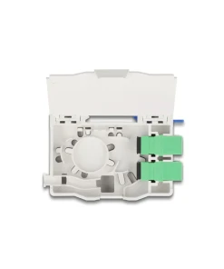 קופסא FTTH DIN Rail לחיבור 4 סיבים אופטיים SC Simplex להרכבה DELOCK | 88097