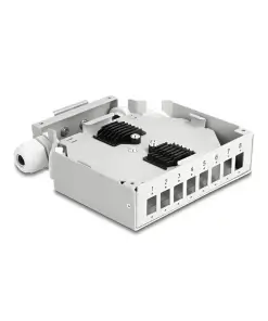 קופסא FTTH DIN Rail לחיבור 8 סיבים אופטיים LC Duplex או SC Simplex להרכבה DELOCK | 85931