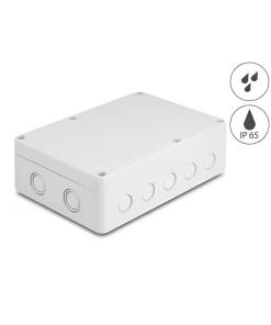 קופסא לחיבורים כבלים IP65 אטומה נגד מים 180x125x57 מ"מ DELOCK | 60493