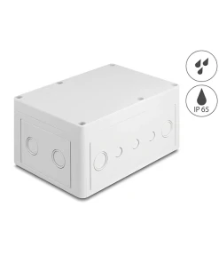 קופסה לחיבורים כבלים IP65 אטומה נגד מים 180x125x90 מ