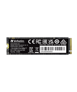 זיכרון SSD פנימי PCIE4 NVME M.2 SSD 1TB בצבע שחור Verbatim | 31826 | Vi5000