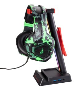 מעמד לאוזניות GAMING SUREFIRE N2 DUAL BALANCE בצבע שחור-ירוק Verbatim | 48847