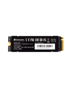 זיכרון SSD פנימי PCIe4 NVMe M.2 SSD 1TB בצבע שחור Verbatim 49367 Vi7000G