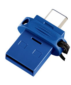 זיכרון נייד USB דיסק-און-קי חיצוני USB 3.0 DRIVE 32GB STORE´N´GO DUAL DRIVE 3.0/USB-C בצבע כחול Verbatim | 49966