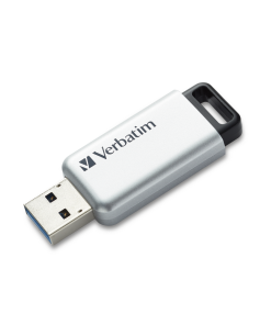 זיכרון נייד USB דיסק-און-קי חיצוני USB 3.0 DRIVE 64GB SECURE DATA PRO (PC&MAC) בצבע אפור Verbatim | 98666
