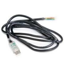 כבל USB ל-UART כולל כניסת התייחסות למתח להגדרת רמות איתות UART בצבע שחור ftdichip | TTL-232RG-VIP-WE