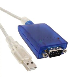 כבל מתאם USB ל-RS232 עם נוריות TXD/RXD בצבע לבן ftdichip | US232B-100-BULK