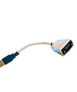 כבל מתאם USB ל-RS232 עם נוריות TXD/RXD בצבע לבן ftdichip | US232R-10-BULK