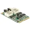 כרטיס MiniPCIe IO PCIe full size Serial RS-232 עם 4 יציאות DB9 with Voltage supply צ'יפ Exar כסף DELOCK 95244