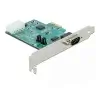 כרטיס PCIe x1 Serial RS-232 High Speed 921K Low profile עם יציאת DB9 Voltage supply צ'יפ Exar שחור DELOCK 89333