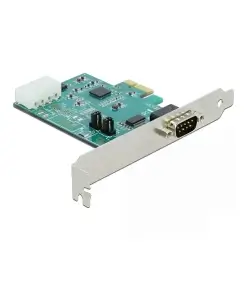 כרטיס PCIe x1 Serial RS-232 High Speed 921K Low profile עם יציאת DB9 Voltage supply צ'יפ Exar שחור DELOCK 89333