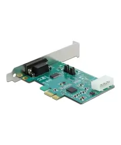 כרטיס PCIe x1 Serial RS-232 High Speed 921K Low profile עם יציאת DB9 Voltage supply צ'יפ Exar שחור DELOCK 89333