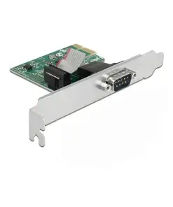 כרטיס PCIe x1 Serial RS-232 Low profile עם יציאת DB9 צ'יפ ASIX כסף DELOCK | 89948