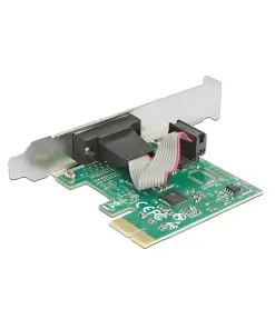 כרטיס PCIe x1 Serial RS-232 Low profile עם יציאת DB9 צ'יפ ASIX כסף DELOCK | 89948