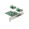 כרטיס PCIe x1 Serial RS-422/485 Low profile עם 2 יציאות DB9 צ'יפ Exar כסף DELOCK | 65841