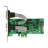 כרטיס PCIe x1 Serial TTL 3.3 V / RS-232 Low profile עם 4 יציאות DB9 צ'יפ WCH כסף DELOCK | 62922
