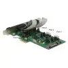 כרטיס PCIe x1 Serial TTL 3.3 V / RS-232 Low profile עם 4 יציאות DB9 צ'יפ WCH כסף DELOCK | 62922