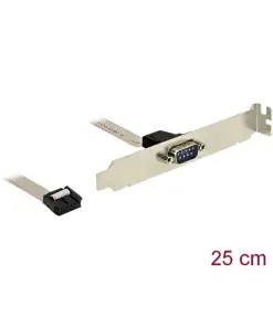 לוחית קצה סריאלי Serial D-Sub 9 חיווט twisted כסף DELOCK | 89353