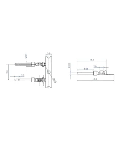 מגעים לחיצה עבור מחברי D-Sub זכר סט 40 יח' בצבע אפור DELOCK | 66726