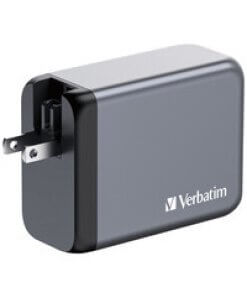 מטען קיר 100W 4-Port GaN בצבע אפור Verbatim | 32202