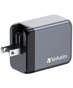 מטען קיר 65W 3-Port GaN בצבע אפור Verbatim | 32201