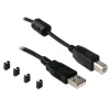 ממיר USB 2.0 עם 2 חיבורים DB9 Serial RS-422485 + הגנת 15kV ESD צ'יפ FTDI בצבע שחור DELOCK 87586