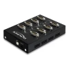 ממיר USB 2.0 עם 8 חיבורים DB9 Serial RS-232 צ'יפ Moschip בצבע שחור DELOCK | 61860