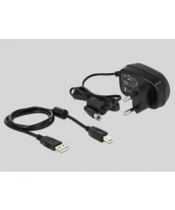 ממיר USB 2.0 עם 8 חיבורים DB9 Serial RS-232 צ'יפ Moschip בצבע שחור DELOCK | 61860