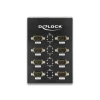 ממיר USB 2.0 עם 8 חיבורים DB9 Serial RS-232 צ'יפ Moschip בצבע שחור DELOCK | 61860